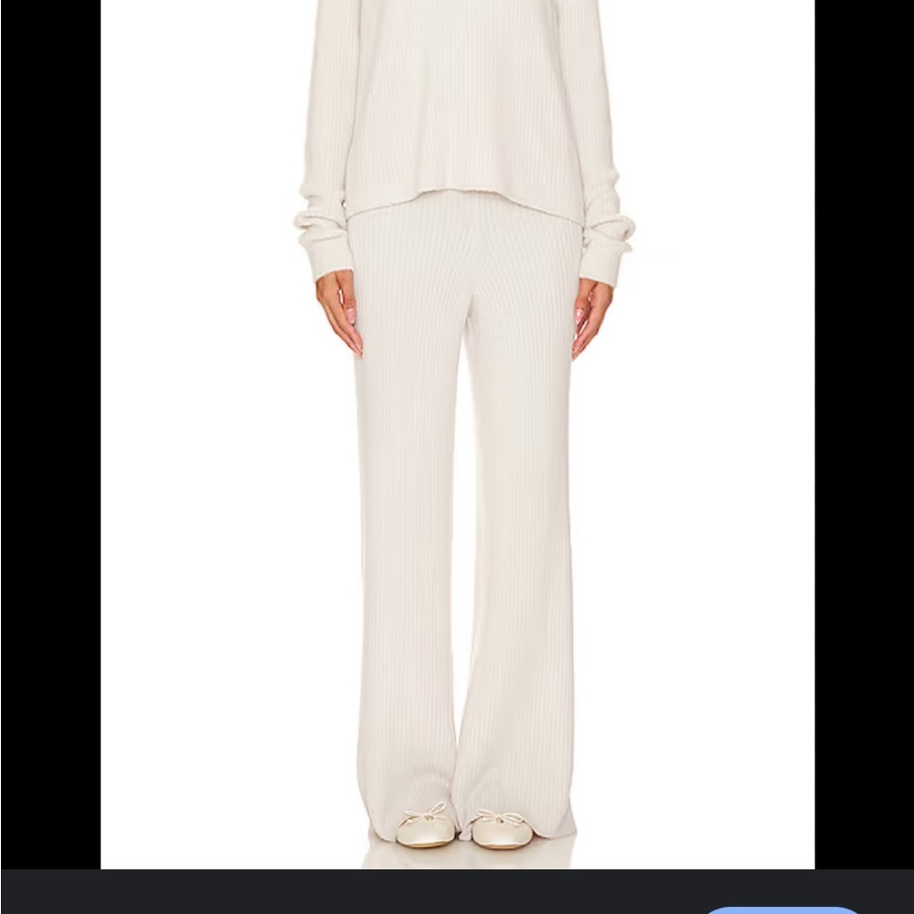 Spiritual Gangster Ribbed Chenille Sweater wide leg pants
